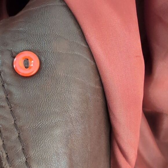 Berman's‎ 70s mens vintage brown leather trench coat jacket - Picture 11 of 16